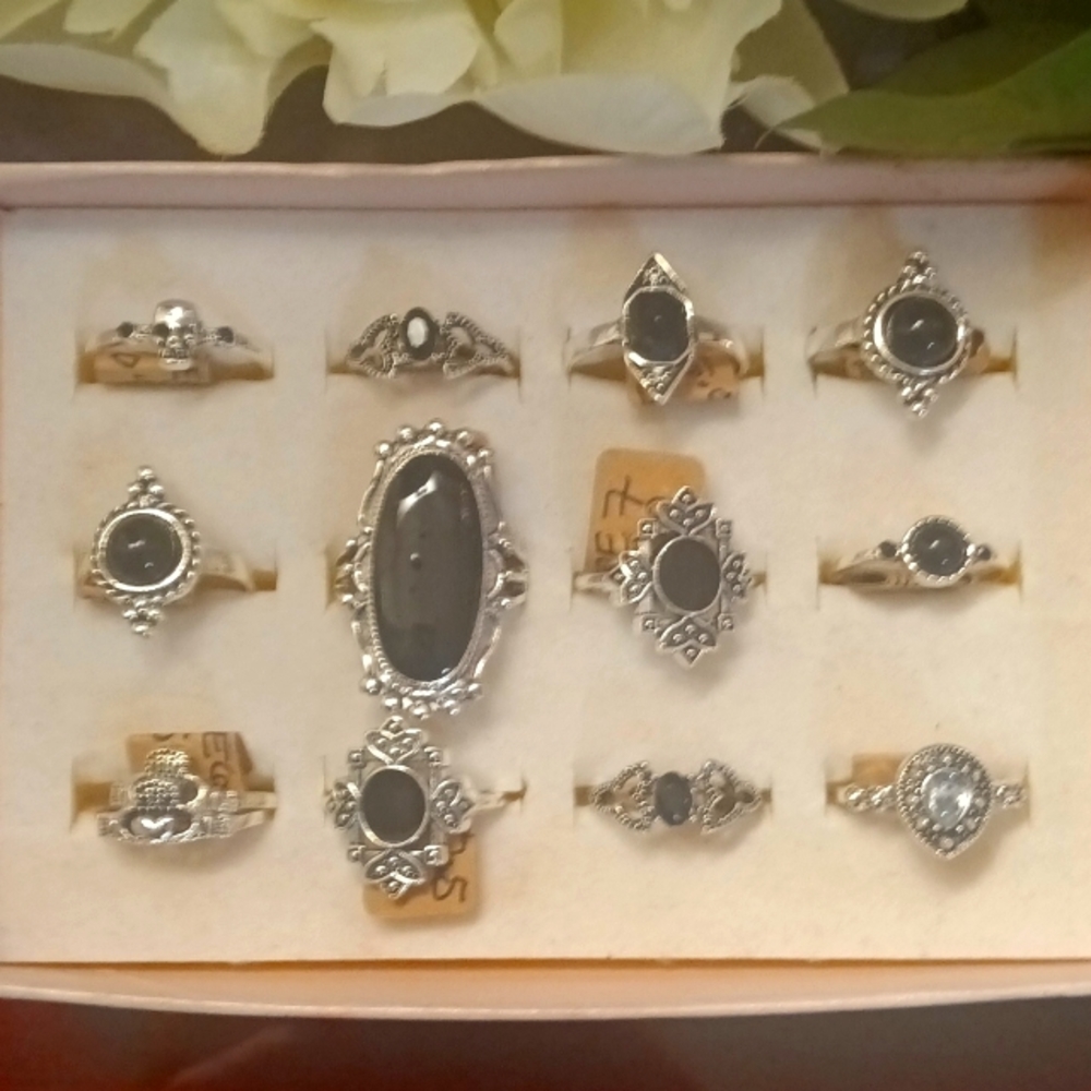 925 Plated Simulated Stone NWT